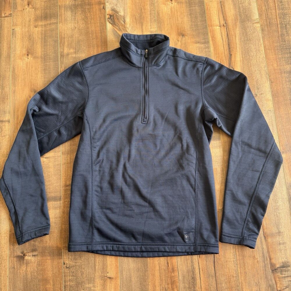 REI Polartec 1/4 Zip Blue Pullover Long Sleeve Shirt Men's SMALL Gorpcore Hike